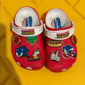 CROCS Kids Slippers - Red Sonic Theme